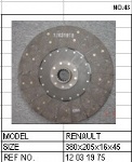 Renault 12 03 19 75 clutch disc